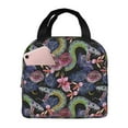 thumbnail image 1 of Disketp Snake And Flower for Insulated Lunch Bag for Women and Men, Perfect for Work, Hiking, Picnic, 1 of 8