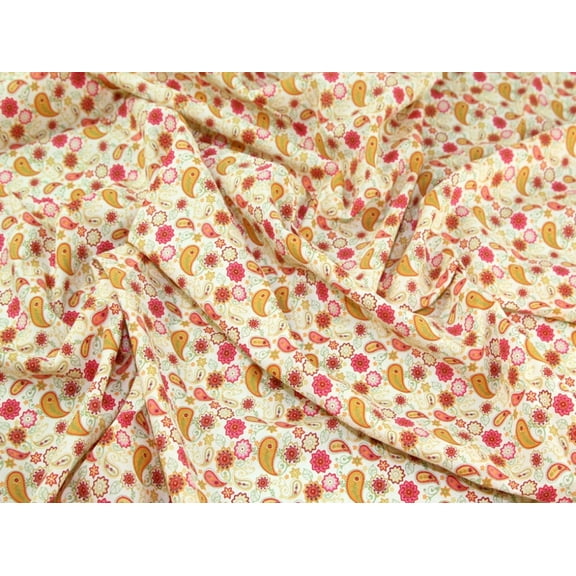 Minerva Cotton Lawn Fabric Orange - per yard