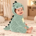 thumbnail image 5 of MEZZALL Boys Girls Jumpsuit Long Sleeve Cartoon Dinosaur Design Hood Romper Clothes Zip Up Onesie One-Pieces, 5 of 8