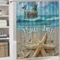 thumbnail image 6 of Orinice  Beach Shower Curtain, Summer Rustic Vintage Wood Ocean Quotes Words Fabric Decor Bathroom Curtains, Nautical Coastal Theme Shower Curtain Set with Hooks  69x72, 6 of 7