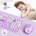 thumbnail image 4 of Combo de teclado y ratón GTSP Typewriter Purple Wireless, 4 of 6