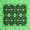 thumbnail image 1 of Ahgly Company Indoor Square Oriental Emerald Green Traditional Area Rugs, 6' Square, 1 of 4
