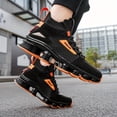 thumbnail image 7 of Men'S Breathable High-Top Running Sneakers - Stylish Black Casual ShoesDurable Rubber Sole for All-Day Wear，with Orange Accents, Lace-Up Design, Comfortable Fabric Upper,, 7 of 7
