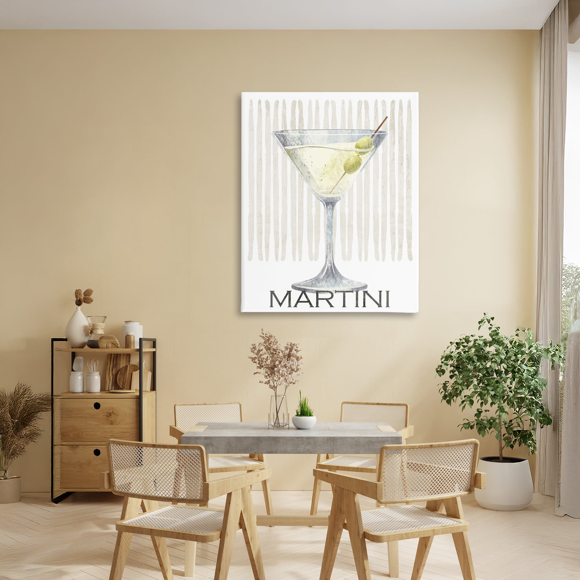 Stupell Industries Subtle Martini Drink Canvas Wall Art, design by Kim Allen