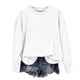 thumbnail image 5 of Sudadera Meitianfacai para niñas y bebés, sudadera básica lisa, sudadera tipo túnica, suéteres de cuello redondo y manga larga, tops tipo pulóver, ropa de otoño e invierno, sudadera blanca para niñas, 5 of 7