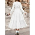 thumbnail image 4 of PRETTYGARDEN Women's Fall Wedding Guest Dresses Long Sleeve V Neck Flowy Elegant Holiday Party Maxi Dress with Pockets, 4 of 8