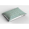 thumbnail image 2 of Ambesonne Geometric Pillow Sham 2 Pack, Grunge Brushed X Shapes, 26"x20", Cream and Dark Teal, 2 of 3