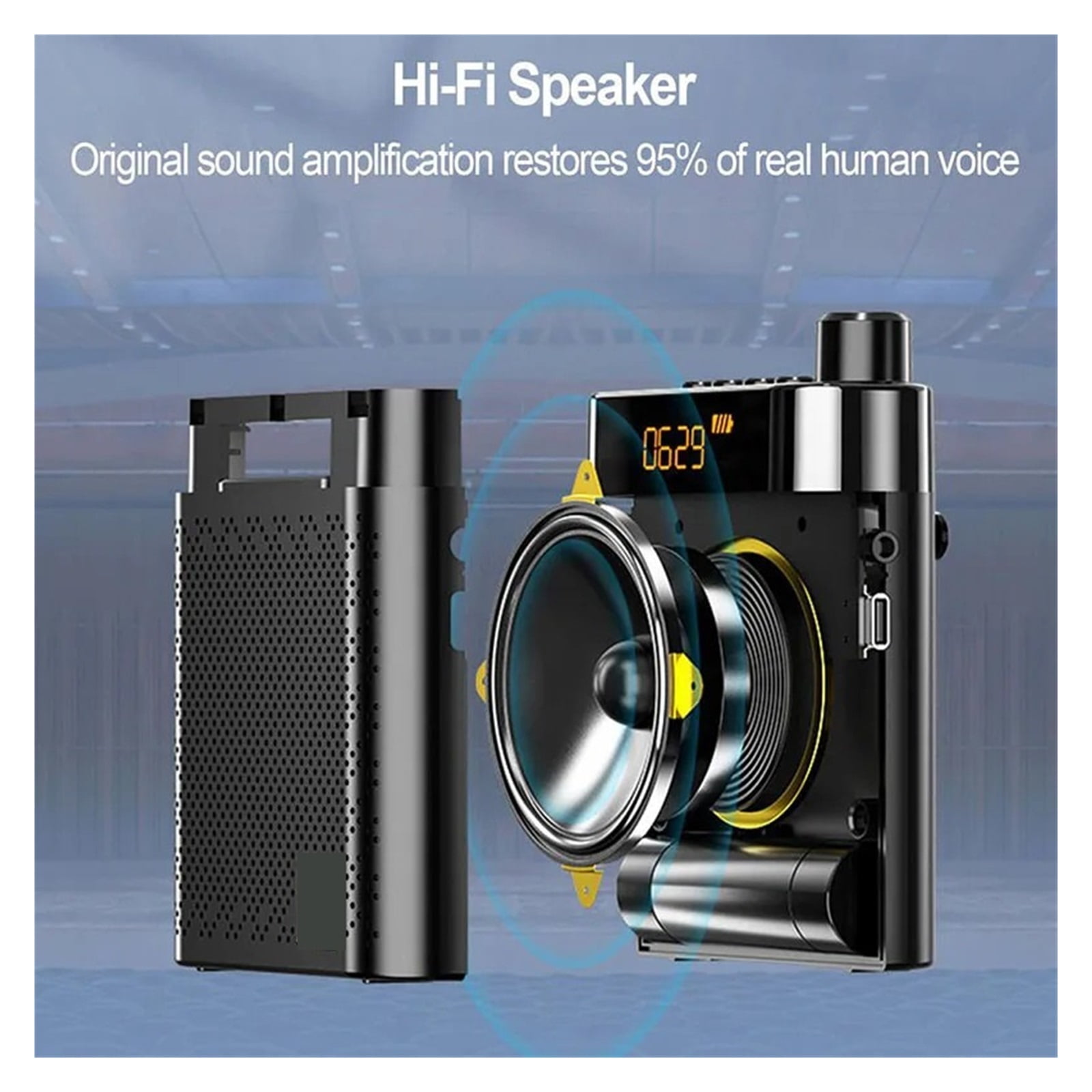 Portable Bluetooth-Compatible Loudspeaker Suitable For Teacher Tour Guide Dedicated Speakers Wired Amplifier Voice Megaphone ,Powerful Voice Amplifier