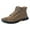 Khaki, variant on Mens Vintage Stitching Combat Walking Boots Wide Width Leather Protective Toe Non Slip Casual Ankle Booties Black Size 7.5