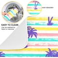 thumbnail image 2 of SKYSONIC Dish Drying Mat for Kitchen Counter Striped Blue Palm Trees Eco Friendly Drying Mat - Easy to Clean Heat Resistant Dish Mat - 18x24, 2 of 6