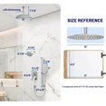 thumbnail image 6 of 12 Inch Dual Shower  System with Sliding Bar, 3 Functions, Brushed Nickel, 6 of 9