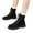Black, variant on Bnwani Low Heel Boots for Women Toe Thick Mid-Calf Fleece Warm Snow Boot Black Size 4.5