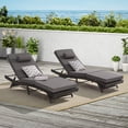 thumbnail image 2 of Outdoor Wicker Reclining Lounge Chair Set of 2, 5-Position Adjustable Patio Sunbathing Chairs up to 150°, 600 lbs Capacity Each, Weather-Resistant Rattan for Lawn Poolside Beach, 2 of 7