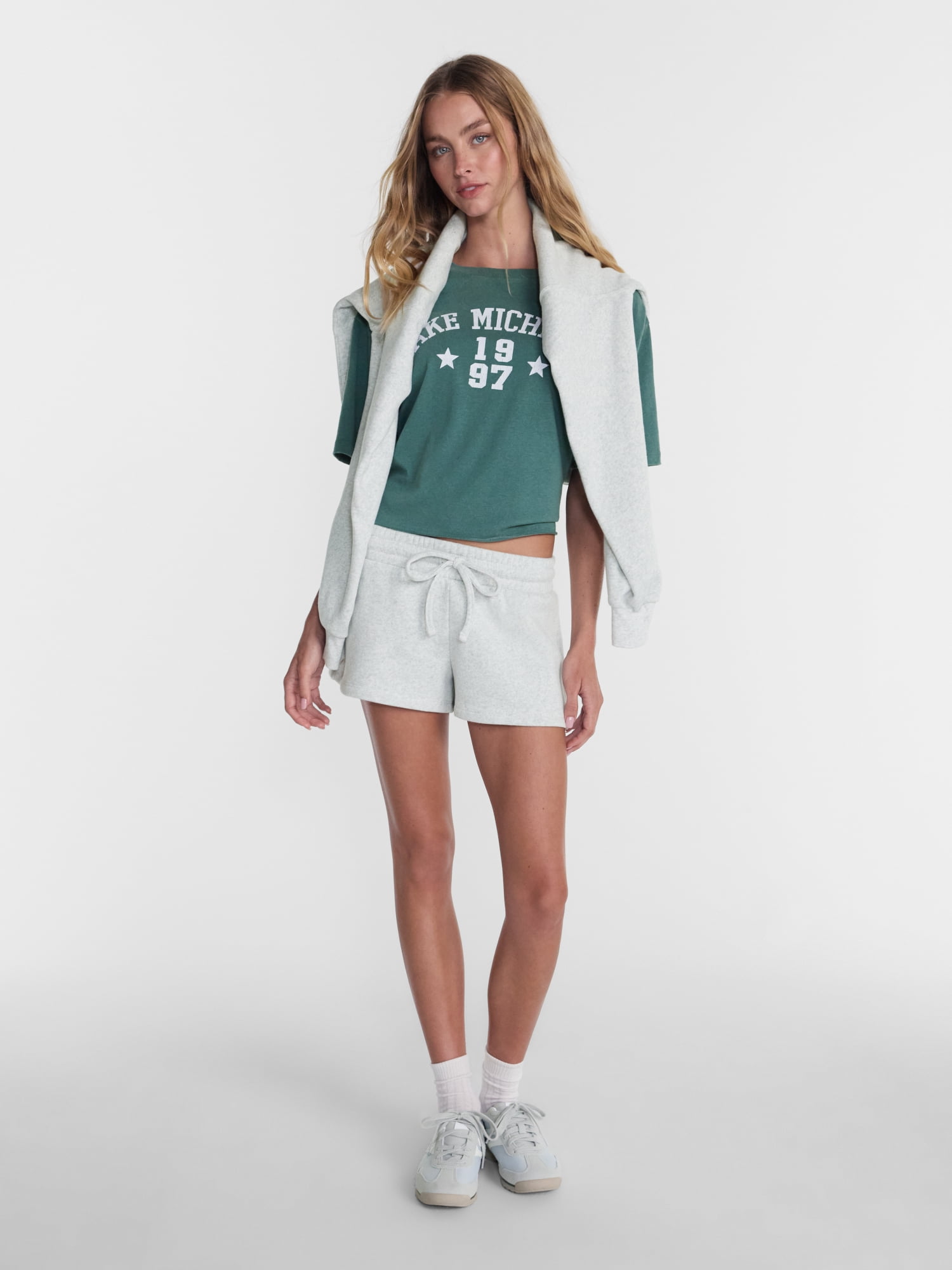 No Boundaries Boxy Cropped Graphic Tee, Women's XXS-XXL