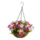 thumbnail image 2 of Cesta de flores de margaritas artificiales, cadena para maceta, colgador de plantas rojo y rosa, 2 of 9