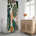 thumbnail image 2 of Extra Long Shower Curtain 72x84 inch Length, Aesthetic Boho Floral Shower Curtain Sets with Hooks for Bathroom,Water Resistant Polyester Fabric, 2 of 6