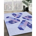thumbnail image 3 of Ahgly Company Machine Washable Indoor Rectangle Transitional Heavenly Blue Area Rugs, 2' x 3', 3 of 7