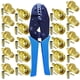 thumbnail image 1 of Conectores Coaxiales Yashi 10 Macho y Hembra Crimpadora para Cable de Extensión Antena WiFi RG174 RG316 Azul Dorado, 1 of 5