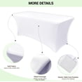 6ft Stretch Spandex Table Cover for Standard Folding Tables - Universal ...