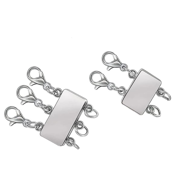 YongCo Necklace Layering Clasps Layered Necklace Clasp 2/3 Strands Gold Silver Magnet