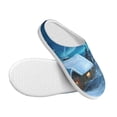 thumbnail image 3 of Daiia Mountain Cottage In Snow Print Women’s Fuzzy Slippers Memory Foam Lightweight House Shoes Cozy Loafer Flannel House Shoes-40/41, 3 of 7