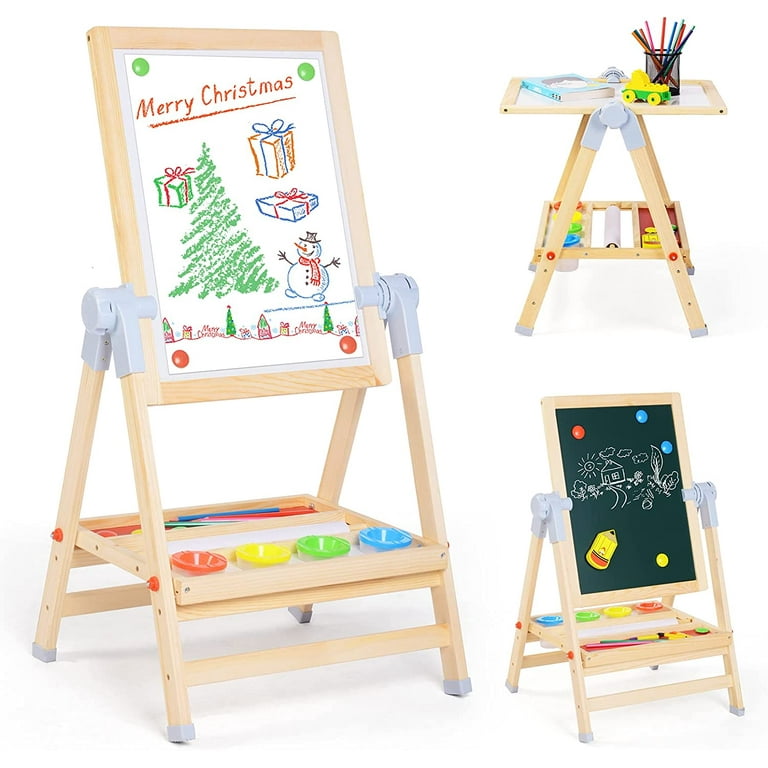 Double-Sided Adjustable Paper Roll Teacher's Easel - Whiteboard
