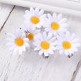 thumbnail image 3 of 50 Uds. Pinzas para el pelo de margaritas, pasadores de pelo frescos de girasol para mujeres y niñas (blanco), 3 of 5