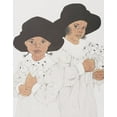 thumbnail image 2 of Unknown 20x24 Black Ornate Wood Framed with Double Matting Museum Art Print Titled - Sisters, 2 of 4