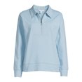 thumbnail image 5 of Time And Tru Women's Quarter Zip Sweatshirt, 5 of 5