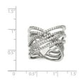 thumbnail image 3 of White Sterling Silver Ring Band with Stones Cubic Zirconia CZ, 3 of 3