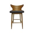 thumbnail image 6 of GDF Studio Cortland Mid Century Modern Fabric Upholstered Wood 30.5 Inch Barstools, Set of 2, Charcoal and Natural, 6 of 6