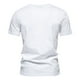 thumbnail image 4 of Playeras Elvqul para Hombre Algodón Casuales Manga Corta sin Estampado Blanco Cuello Redondo, 4 of 9