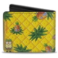 thumbnail image 2 of Nickelodeon Wallet, Bifold, Spongebob Patrick Starfish Pose Pineapple Gold, Vegan Leather, 2 of 5