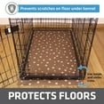 thumbnail image 2 of Drymate Dog Crate Mat Liner, Absorbent, Waterproof, Non-Slip, Machine Washable, Use Under Pet Cage to Protect Floors, Customizable, Brown Stripe Tan Paw, 27" x 42", 2 of 6