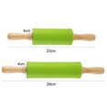 thumbnail image 6 of Ludlz 2 Pcs Small Rolling Pins Children DIY Baking Tool Food Grade Silicone Non-sticky Wooden Handle Smooth Edge Dumpling Dough Kis Rolling Pins Toy, 6 of 8
