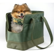 Oskar&Friends Sage Green Dog Carrier Cat Carrier Pet Tote Bag Pet Carrier for Small Dogs Under 15lbs