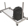 thumbnail image 6 of Garment Racks Two-Sided, 2-Shelf Coat Rack, 6 Hanger/6 Hook, 44.8w x 21.67d x 70.8h, Silver Steel/Wood, 6 of 6