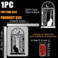thumbnail image 2 of Window Cat Painting Stencil 8.3x11.7inch Plastic Cat Shape Stencil Moon Stars Stencil Branch Stencil Reusable Animal Theme Template for Painting on Wood Floor Wall Tile Canvas Fabric, 2 of 7