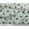 thumbnail image 3 of Soimoi Green Modal Satin Fabric Star Anise & Stripe Fabric Prints By Yard 42 Inch Wide, 3 of 3