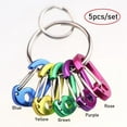 thumbnail image 3 of 5Pcs/set With Keyring Water Bottle Hanging Accessories Keychain Snap Hook D-Type Buckle Backpack Buckles Outdoor Carabiner 5PCS, 3 of 8