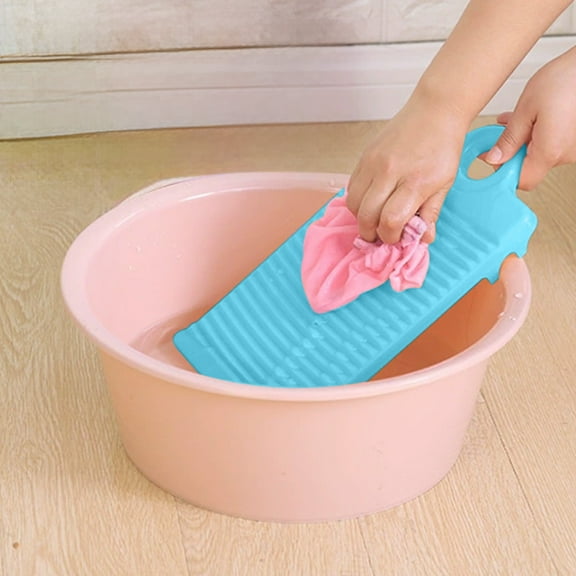 Specollect Clearance 2 Pcs Thickening Wash Board, Washboard for Hand Washing Clothes, Plastics Laundry Scrub Board Household With Holder Portable