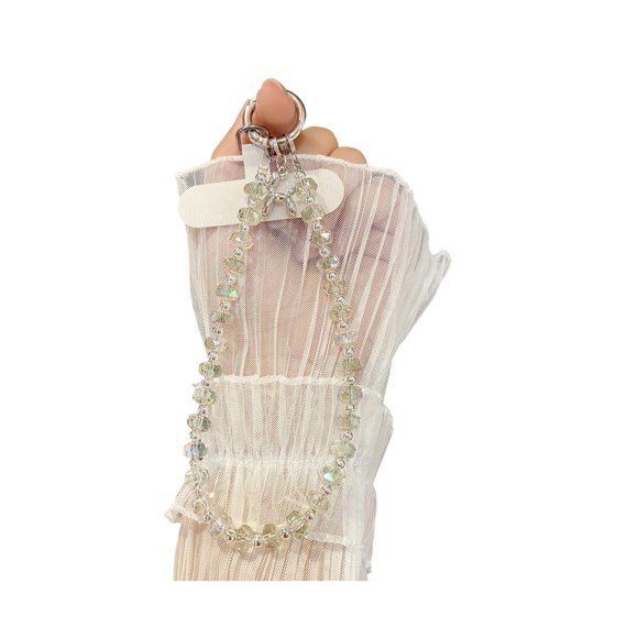 Correa para teléfono con cristales de imitación y cadena desmontable, glamurosa correa para teléfono y dije para bolso, cadena de muñeca ajustable, accesorio colgante de moda para bolso.