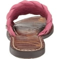thumbnail image 3 of Sam Edelman Griffin Carmine Rose Leather Rounded Open Toe Slip On Flats Sandals (Carmine Rose, 7.5), 3 of 6