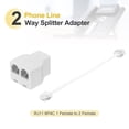 thumbnail image 4 of Uxcell 4 Pack Phone Jack Splitter RJ11 6P4C Telephone Line 2 Way Splitter Adapter for Landline 0.98ft White, 4 of 5
