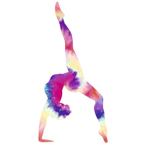 Gymnastics for Athletes with Abstract and Creative Silhouette Gymnast Design for Living Room Decoration Vinyl Wall Decal - Gym Artwork Design Wall Decoration - 20" x 39"
