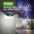 thumbnail image 3 of Solar Lights Outdoor 120 LED with Lights Reflector and 3 Lighting Modes,Solar Motion Sensor Wall Lights, IP65 Waterproof Solar Powered Wall Lights for Garden Patio Yard Deck Pendant Lights(4Pack), 3 of 5