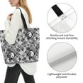 thumbnail image 3 of Disketp Yin Yang With Black And White Bolsa Tote Estampada para Mujer, Bolso de Hombro y de Mano para Compras y Viajes, 3 of 8