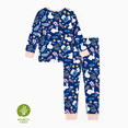 thumbnail image 4 of PatPat Girls Pajama Set Toddler Girls Clothes Viscose from Bamboo Pajamas Snug Fit Pj Set Kids 2-Piece Sleepwear Fall Pajamas Sizes 2-6 Years, 4 of 12