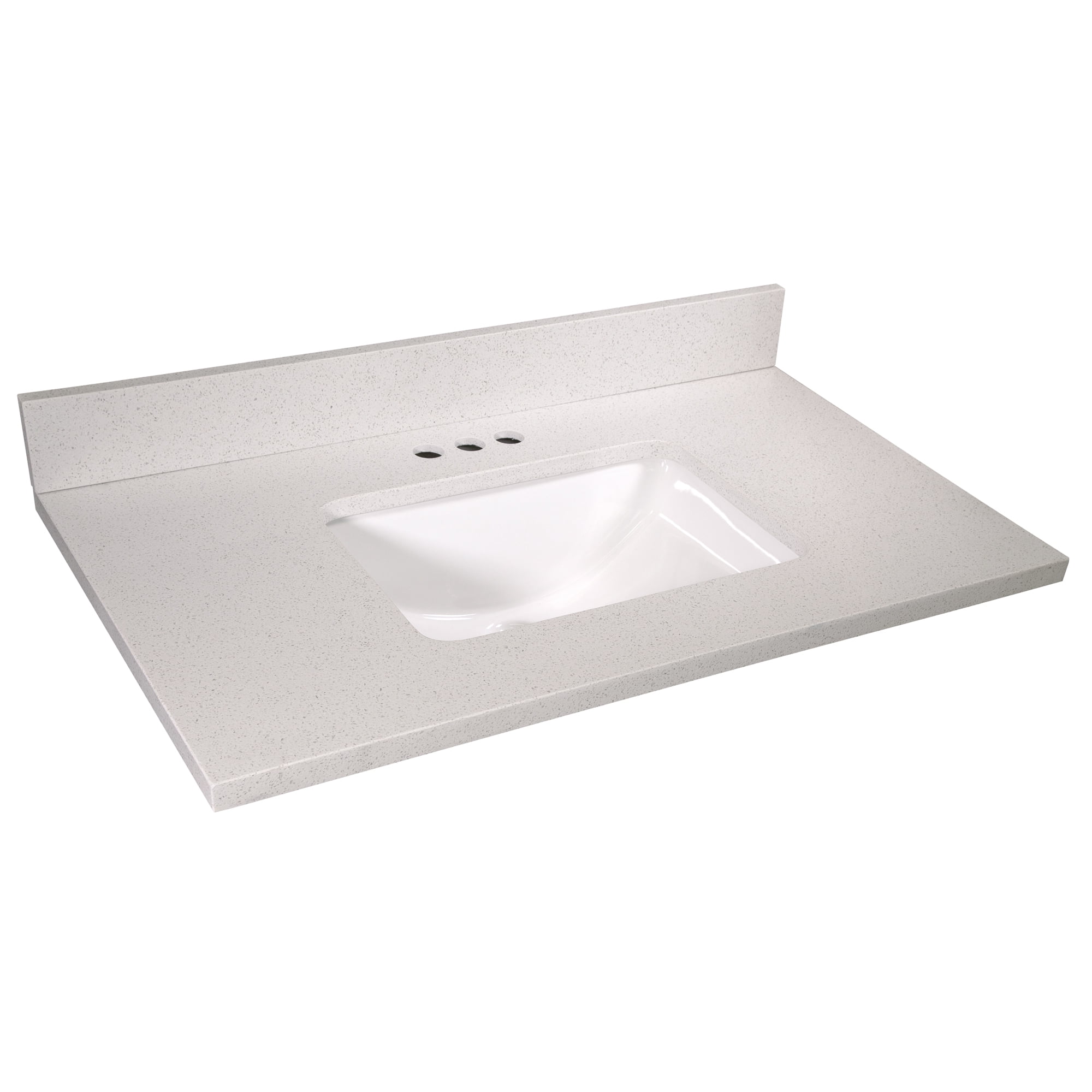Design House 563593 Quartz Single Bowl Vanity Top 37x22, Snowdrift