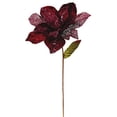 thumbnail image 1 of Vickerman 31" Burgundy Glitter Magnolia Artificial Christmas Pick, 1 of 2